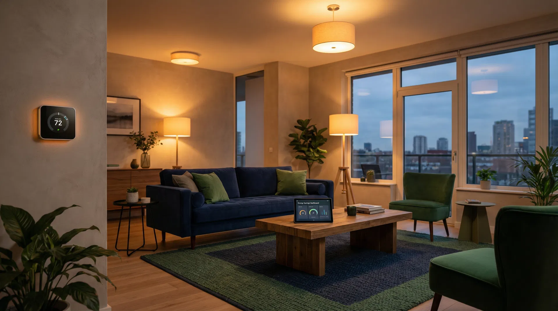 Smart home living room