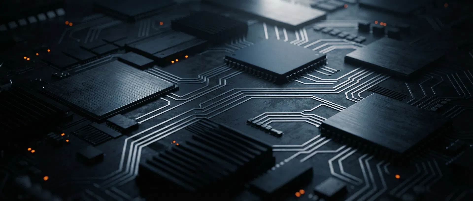Industrial circuit board and semiconductor components background