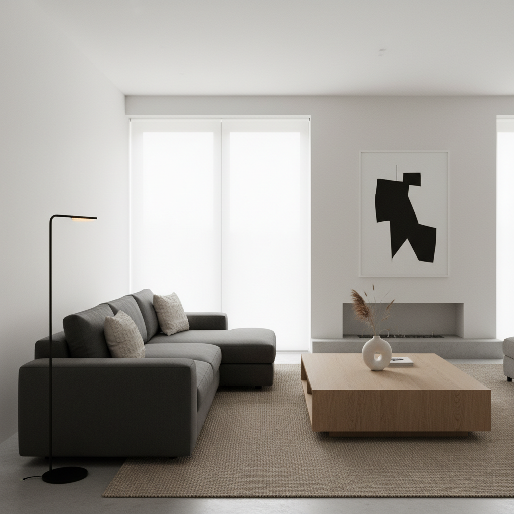 极简美学 | 米白与木色交织，打造高效能无压感一体化电视墙 - 2