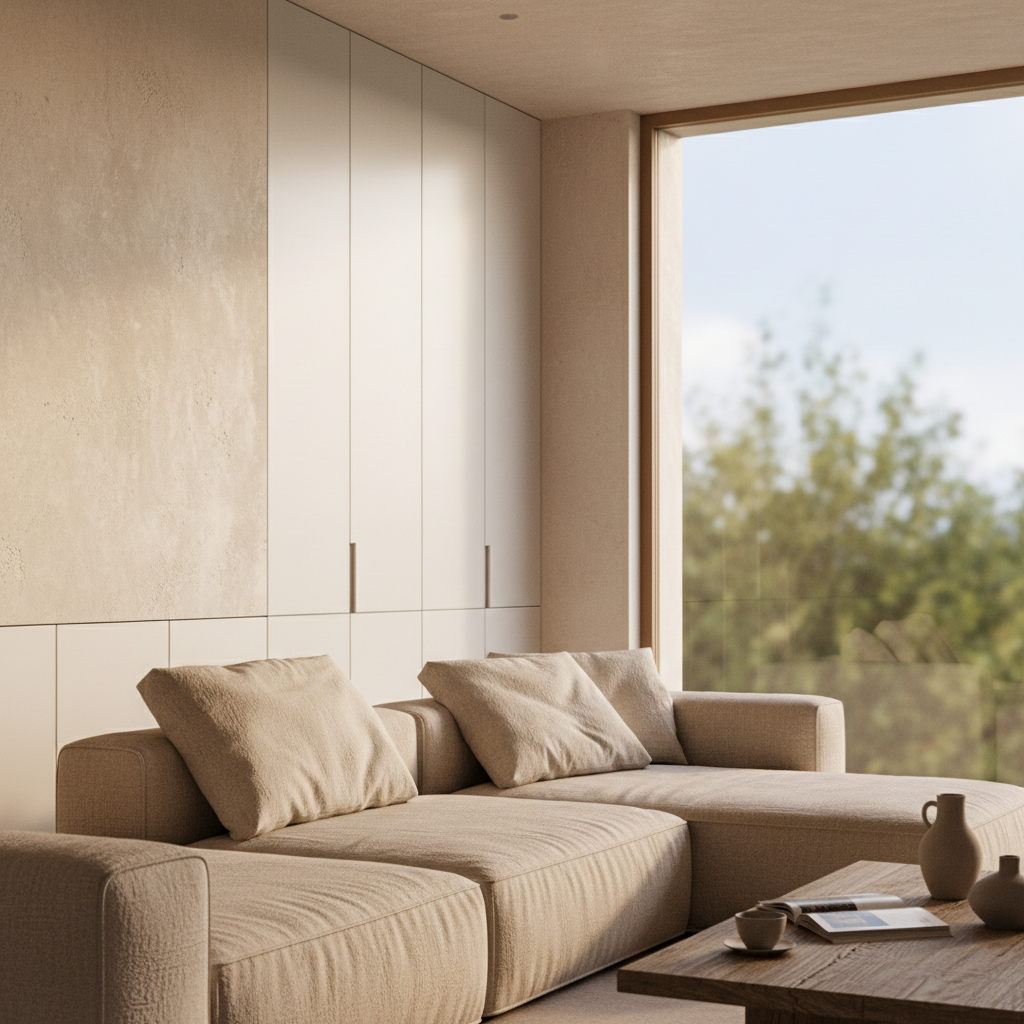 侘寂极简客厅：低饱和度松弛美学，回归自然本真 - 3