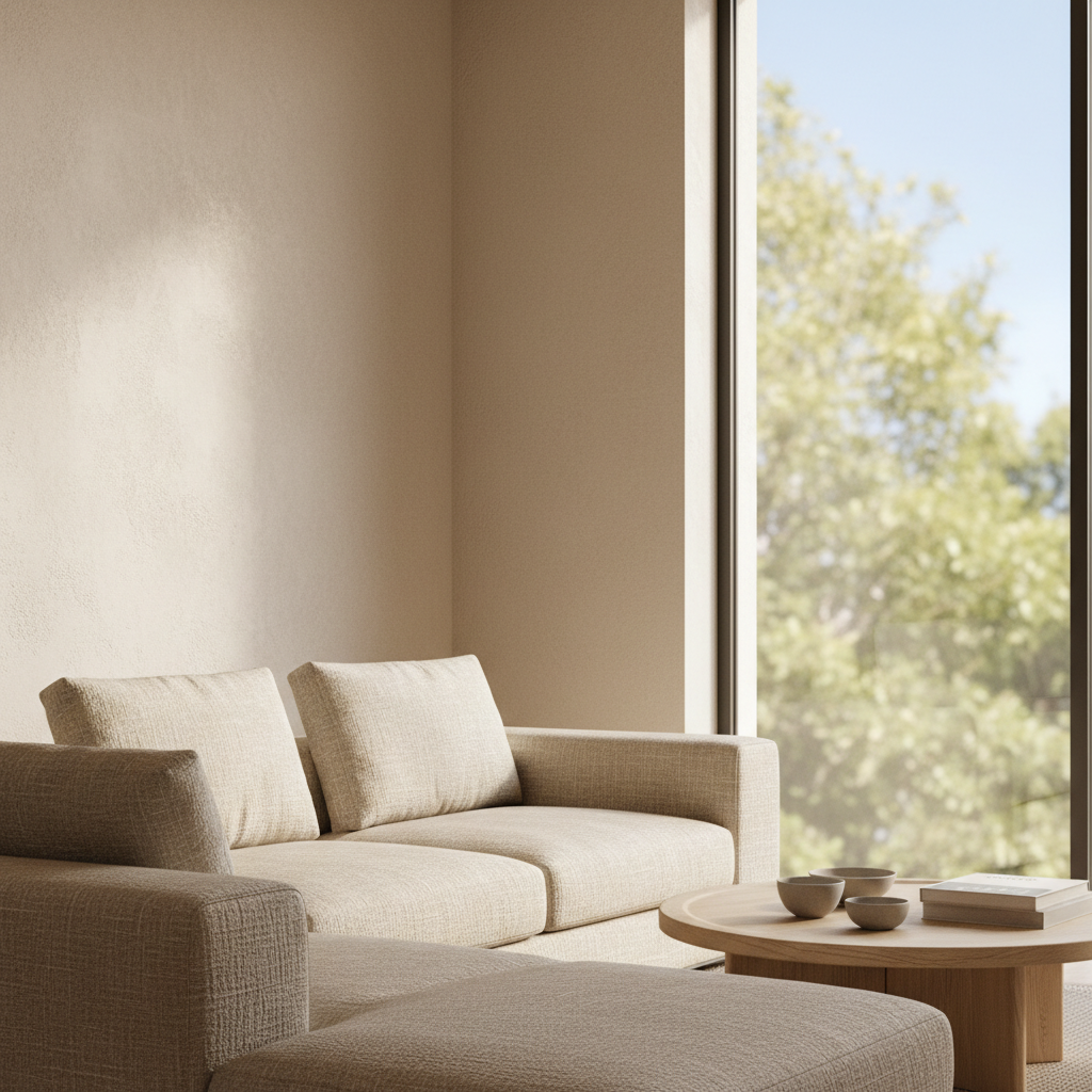 侘寂与极简的松弛融合：打造自然治愈系高品质客厅 - 3