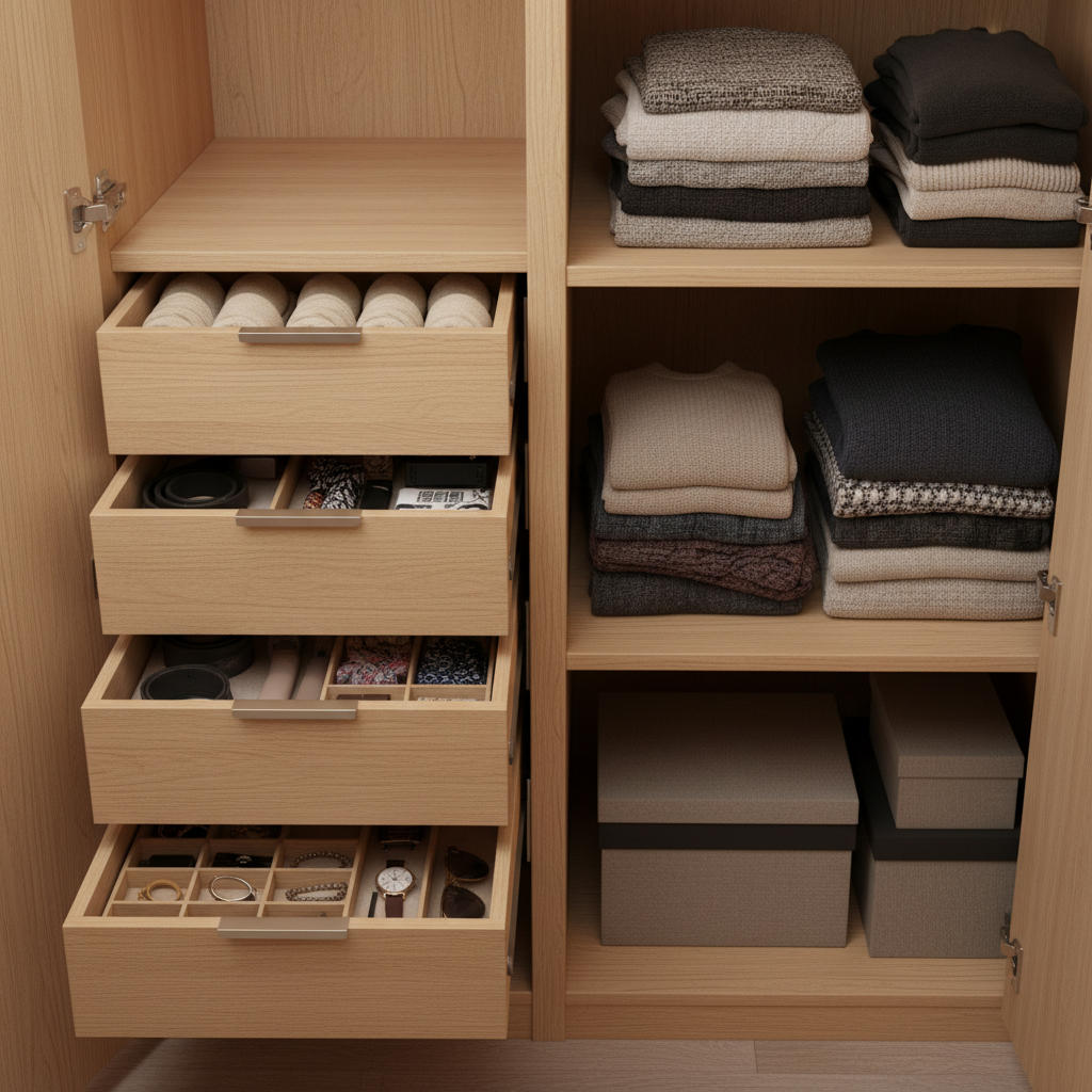 抽屉替代隔板的效率