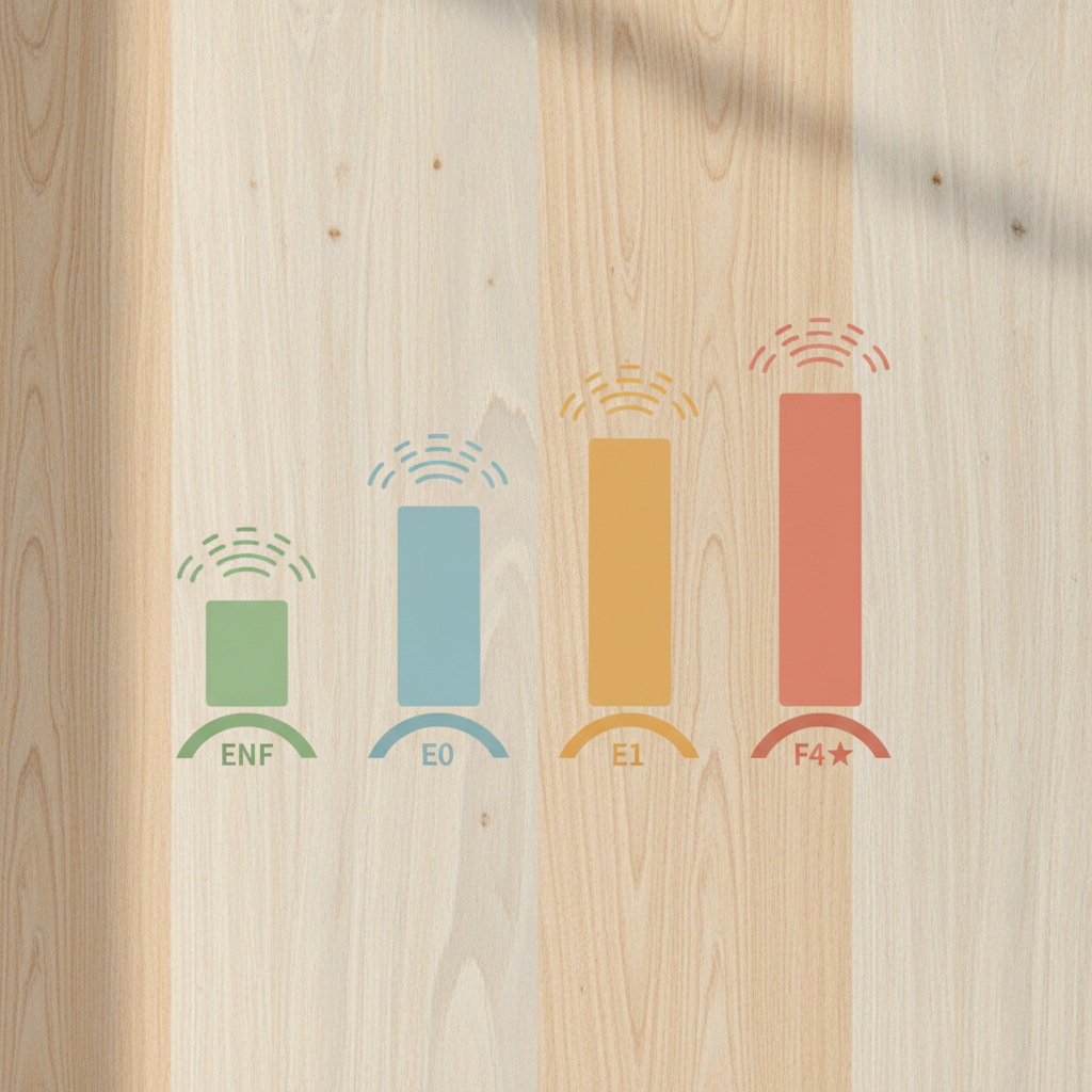 ENF级板材甲醛释放量对比图