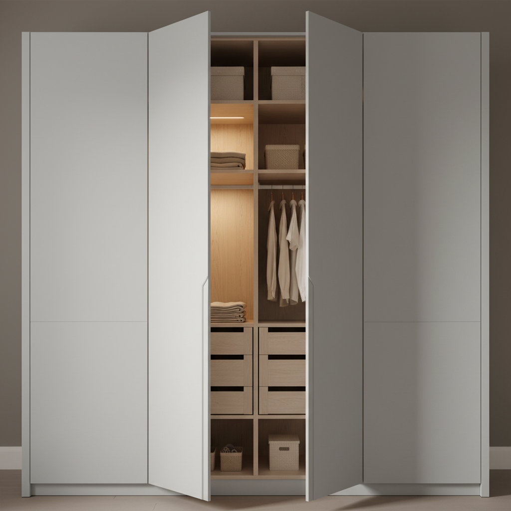 现代简约定制衣柜细节