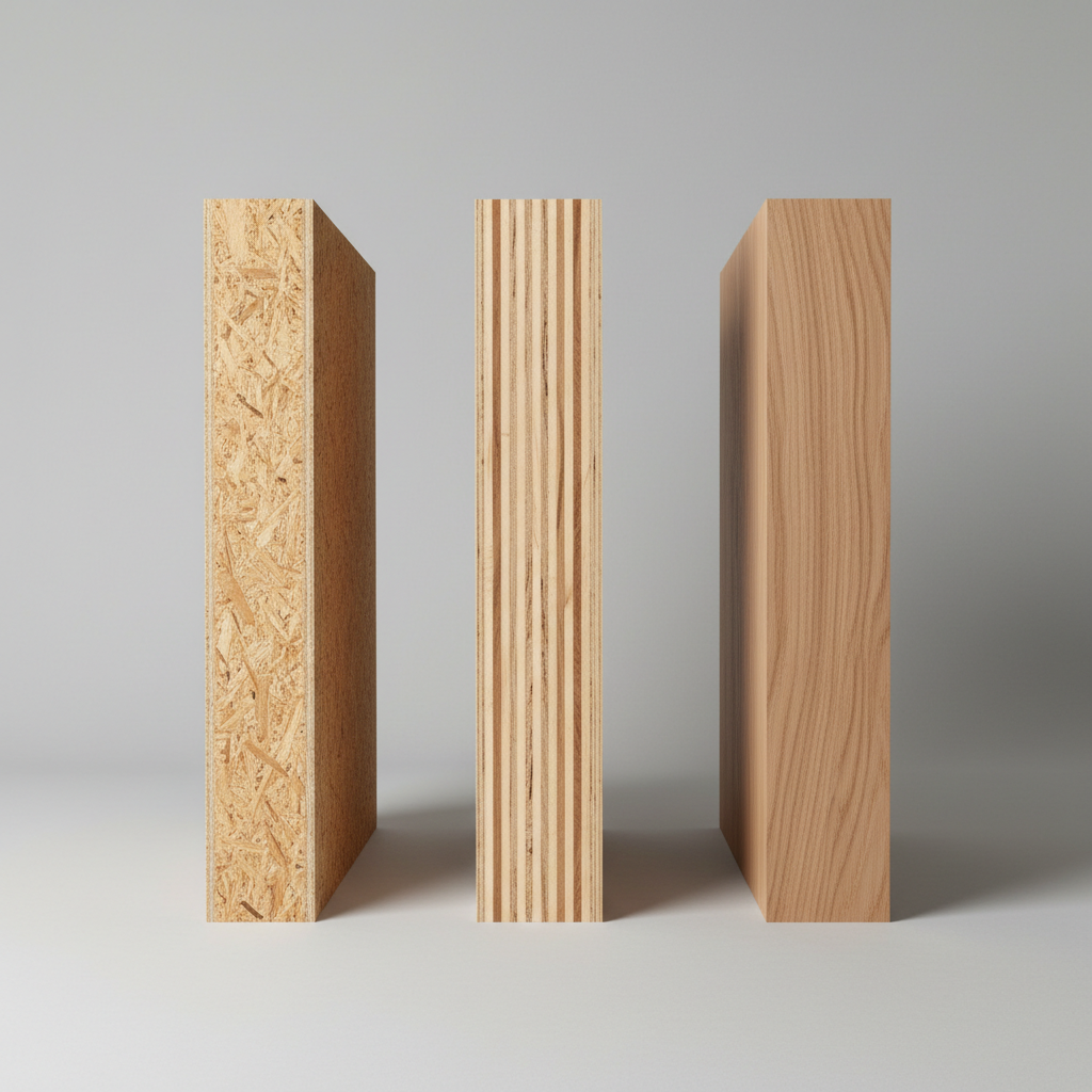 三种定制家具板材示意图