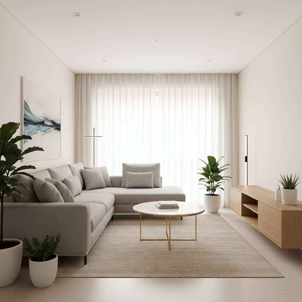 现代简约客厅：光影流转，构筑都市精英的格调生活 - 2