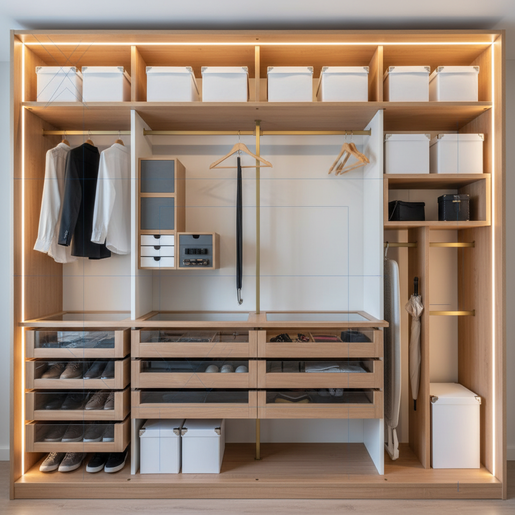 告别衣柜“鸡肋”空间！定制衣柜尺寸规划，这5个黄金法则你必须知道！