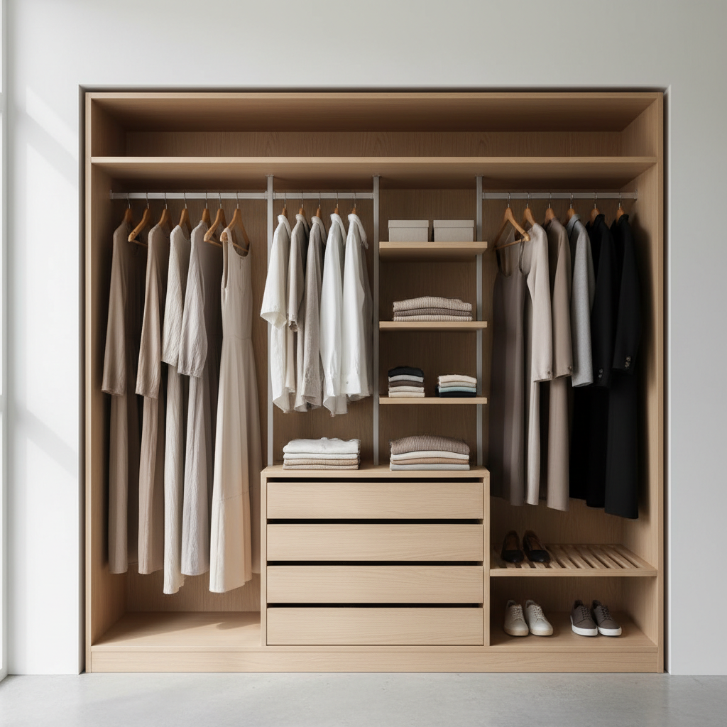 衣柜内部功能分区