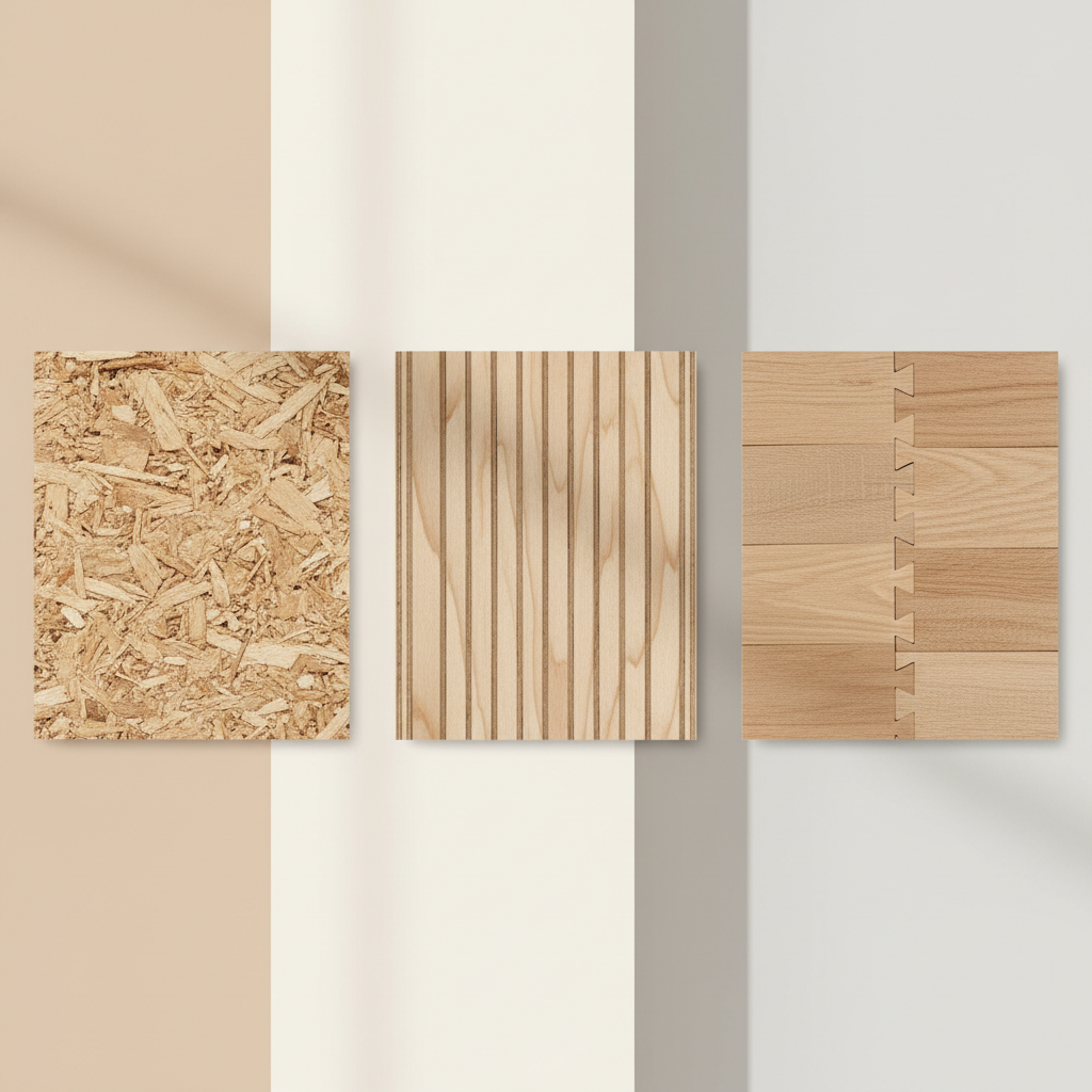 三种板材内部结构对比