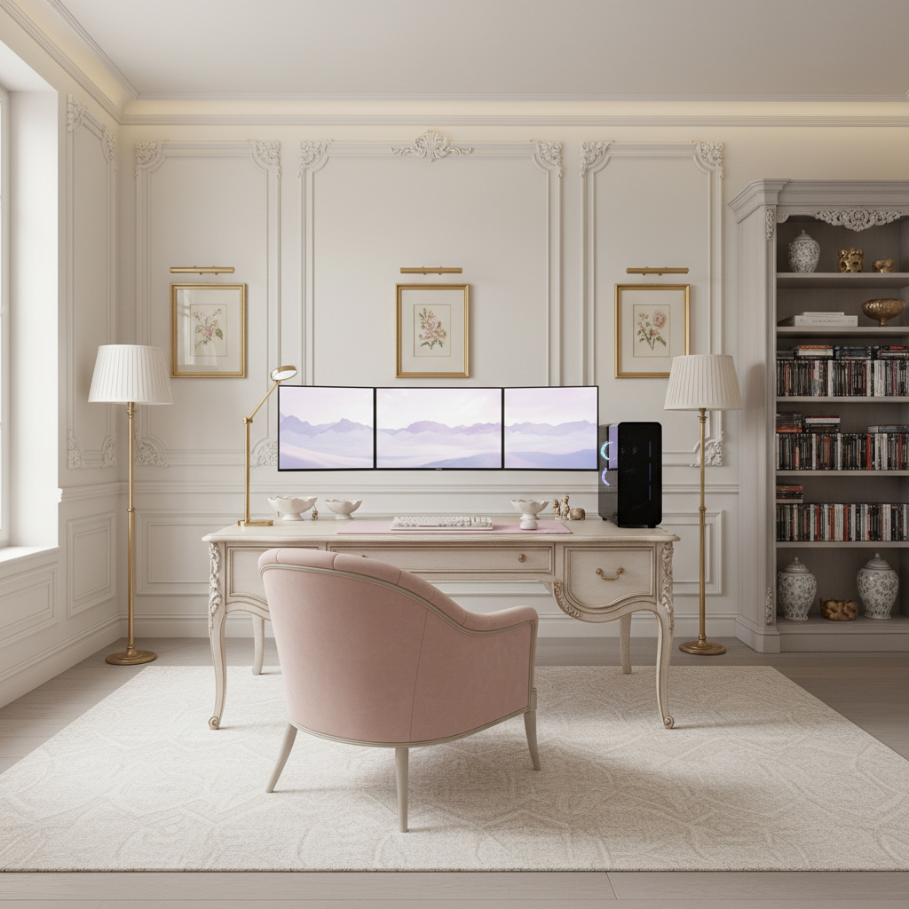 轻法式电竞房：浪漫优雅与科技沉浸的融合