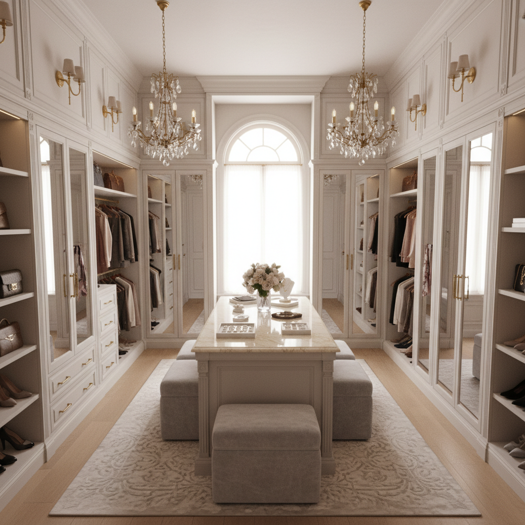 浪漫邂逅优雅 | 轻法式步入式衣帽间，定制你的法式格调