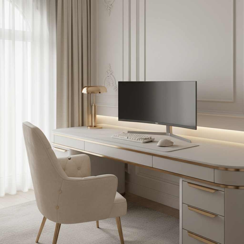 轻法式高雅电竞房：浪漫格调与沉浸式体验的融合 - 3