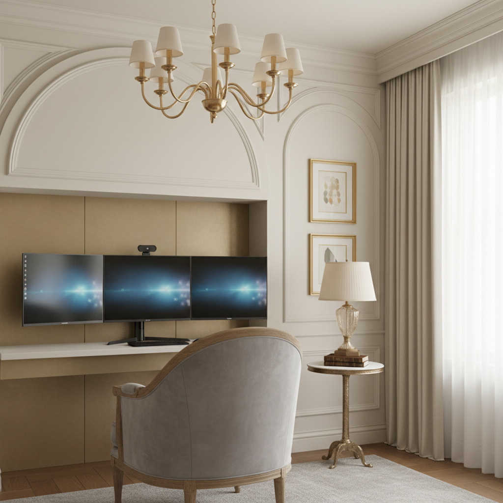 浪漫与科技交织：启蔻轻法式电竞房，尽享优雅沉浸 - 3