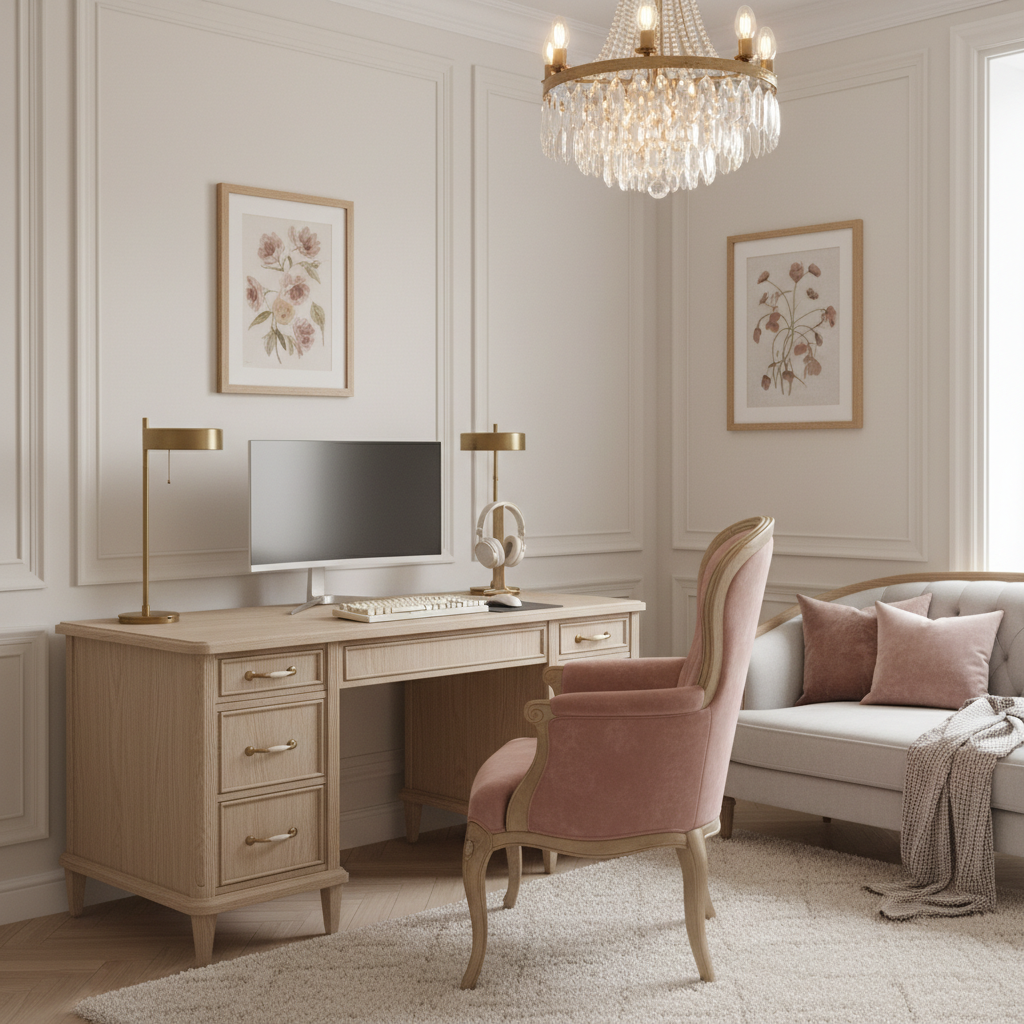 浪漫与科技的交织：轻法式电竞房，优雅格调与沉浸体验 - 2