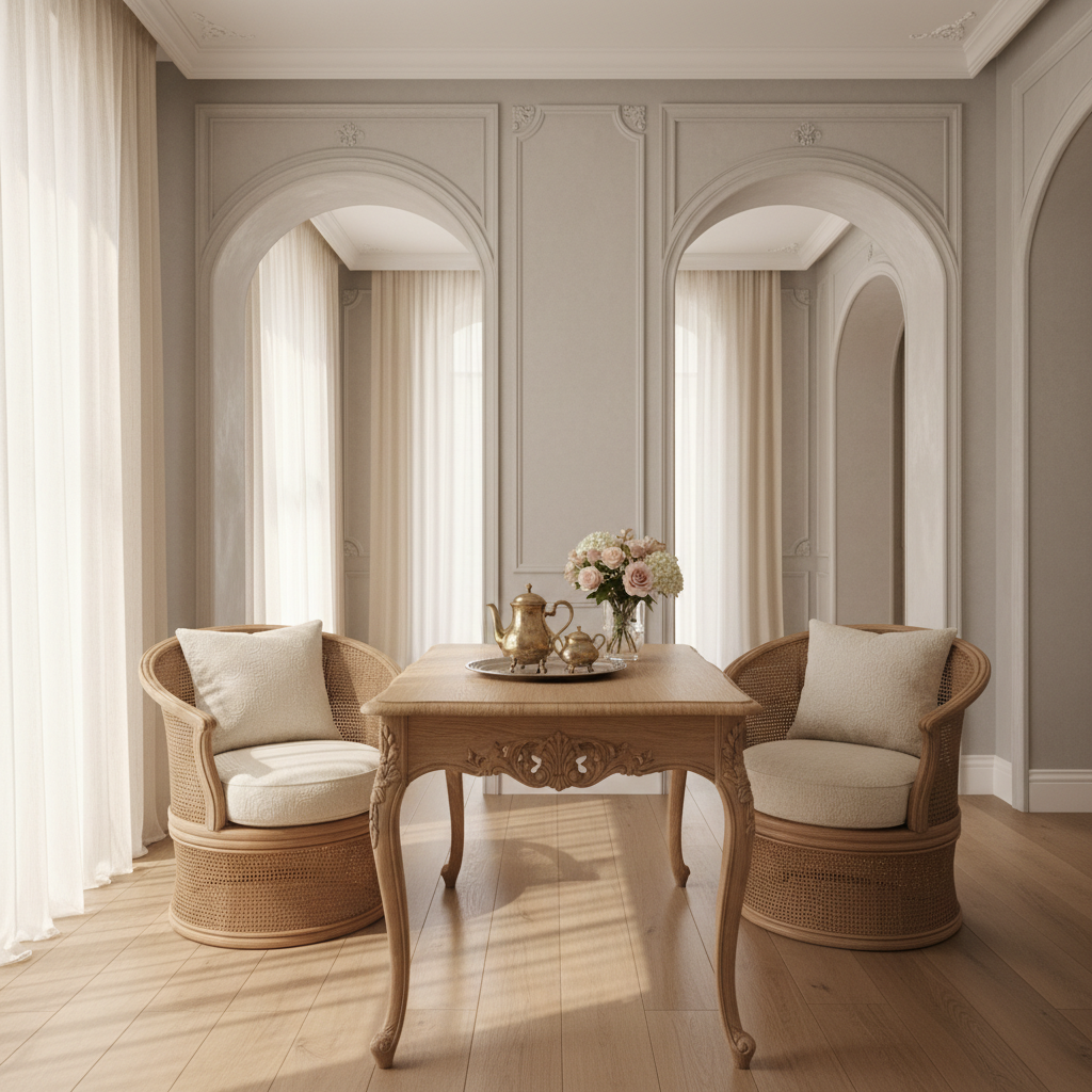 浪漫邂逅东方雅韵：轻法式茶室，品味生活的艺术