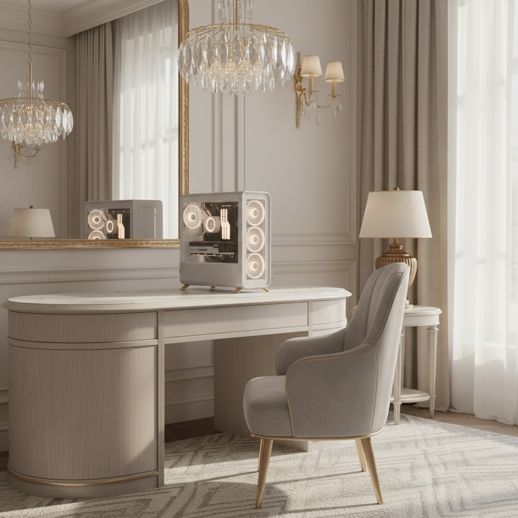 轻法式电竞空间：优雅格调与沉浸竞技的融合 - 3