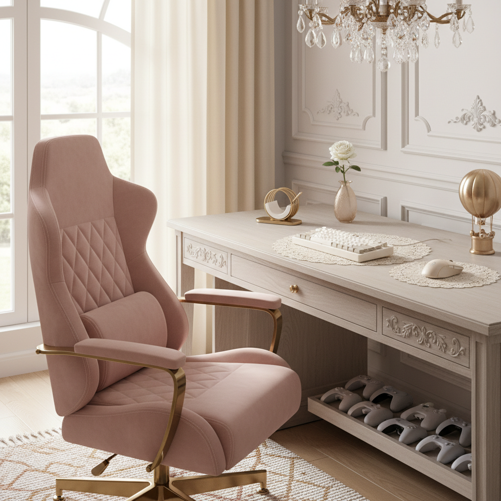 轻法式浪漫电竞：当优雅邂逅激情，定制专属电竞空间 - 3