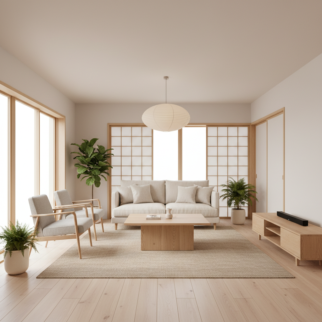 日式风格客厅全景