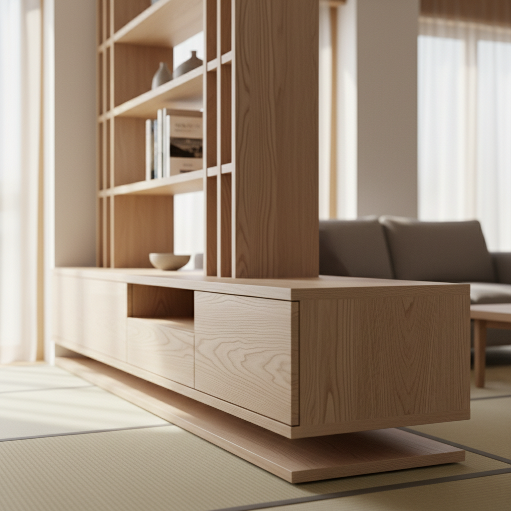 定制原木色电视柜