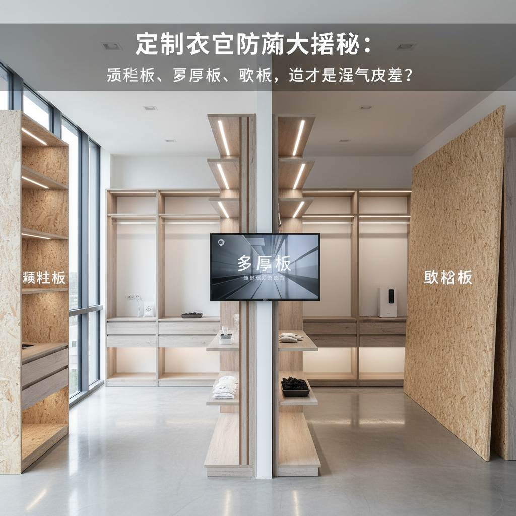 定制衣柜防潮大揭秘：颗粒板、多层板、欧松板，谁才是湿气克星？