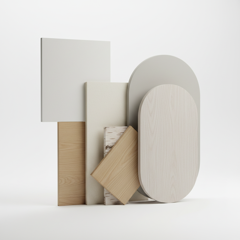 北欧风基础色板材展示