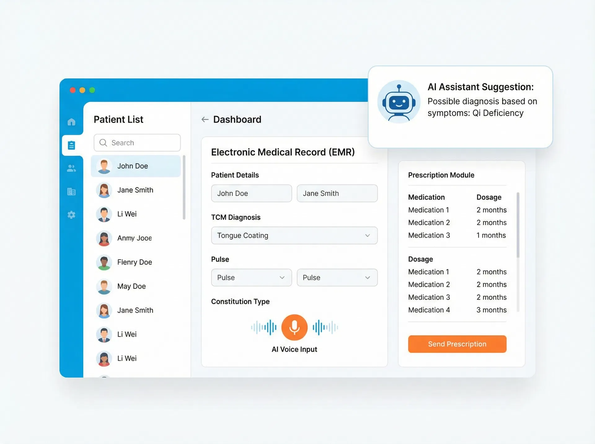 Clinic Management Dashboard