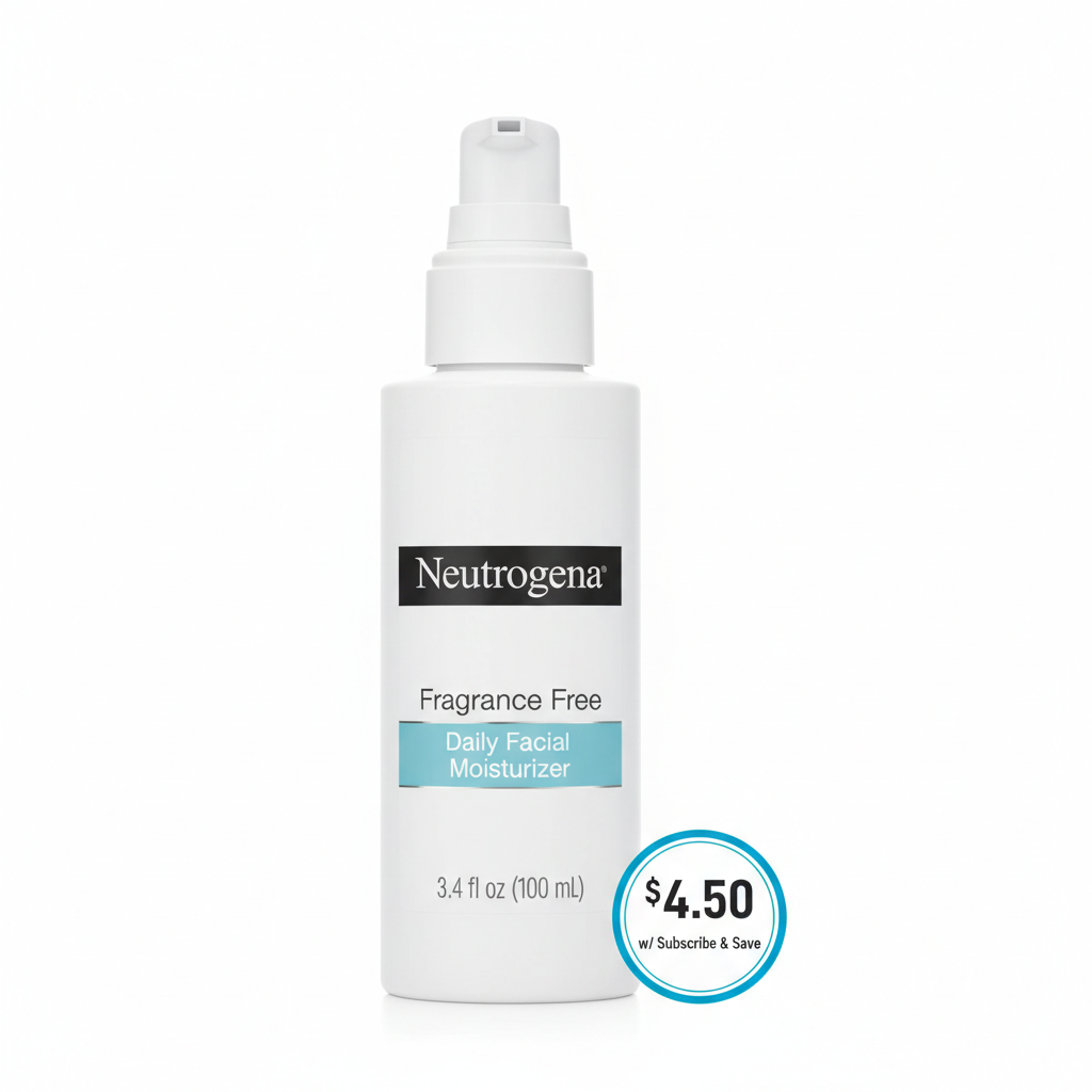 3.4oz Neutrogena Fragrance Free Daily Facial Moisturizer $4.50 w/ Subscribe & Save