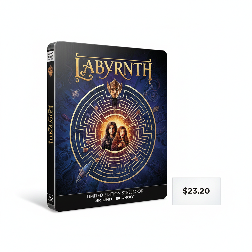 Labyrinth: Limited Edition Steelbook (1986, 4K UHD + Blu-ray) $23.20