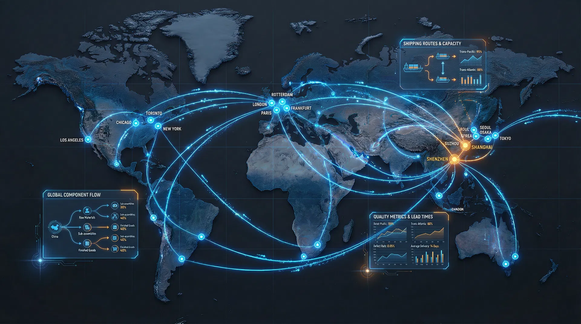 HumanoidroticsParts Global Supply Chain Network
