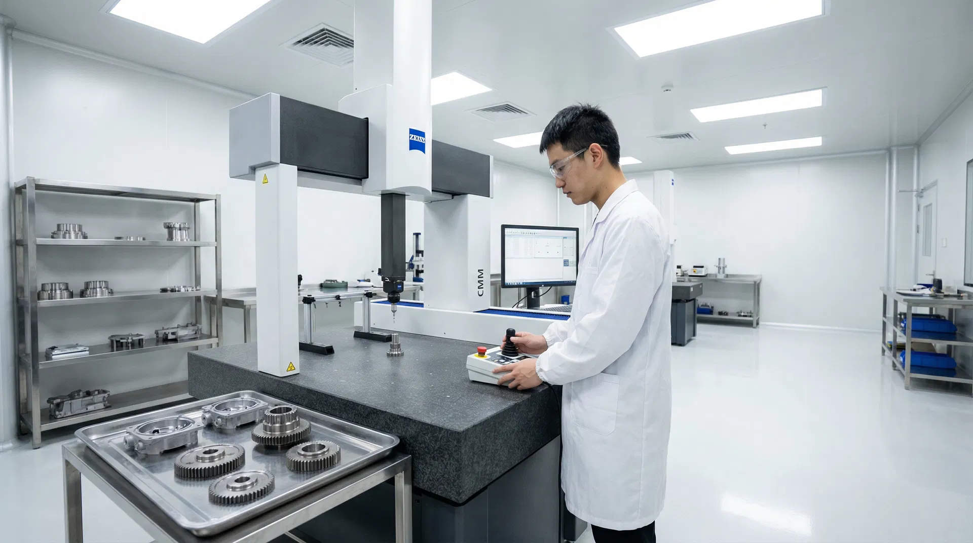 Quality inspection laboratory with Zeiss CMM and Keyence equipment