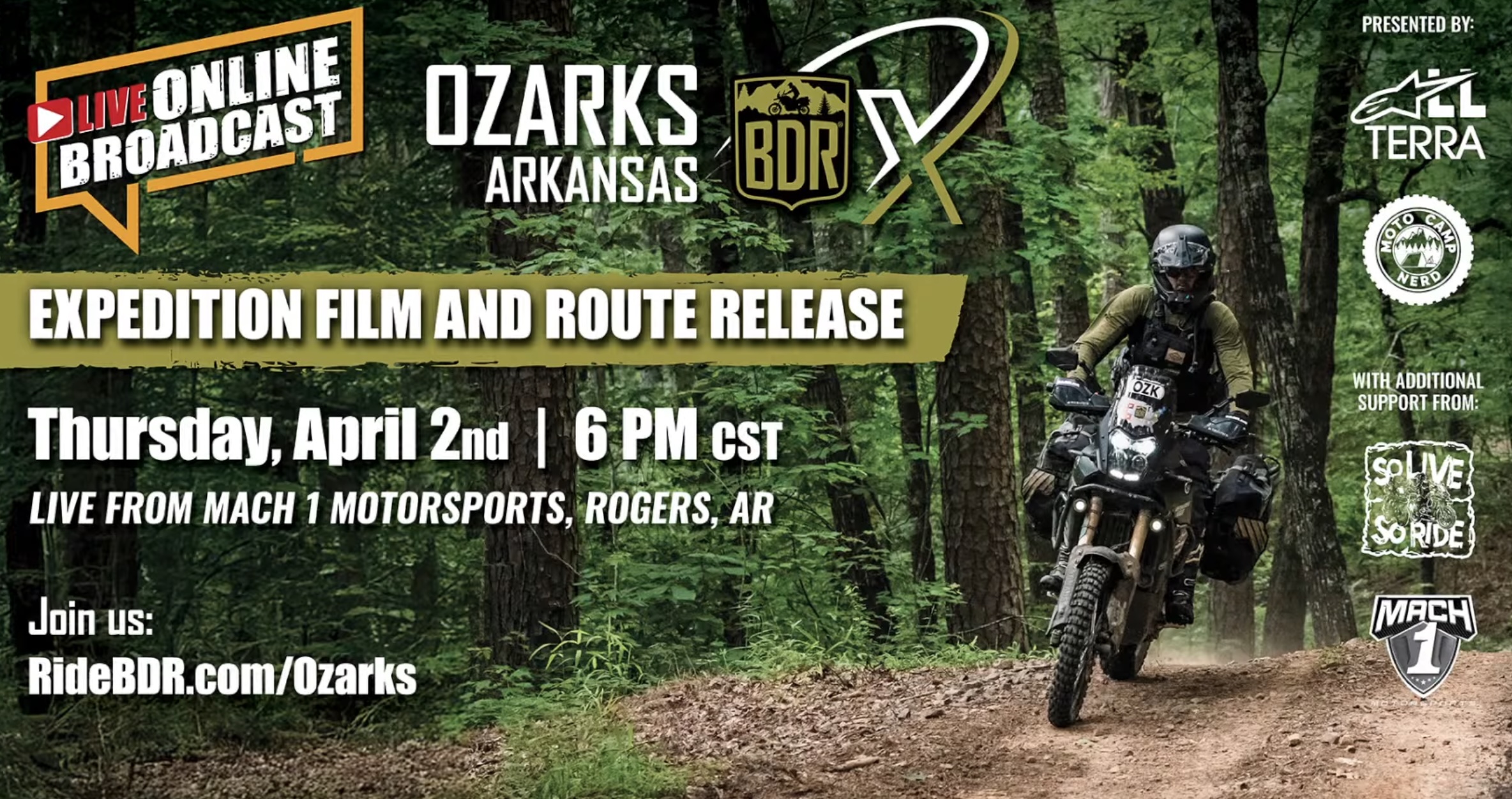 Ozarks BDR-X LIVE! Route Release and Film Premiere