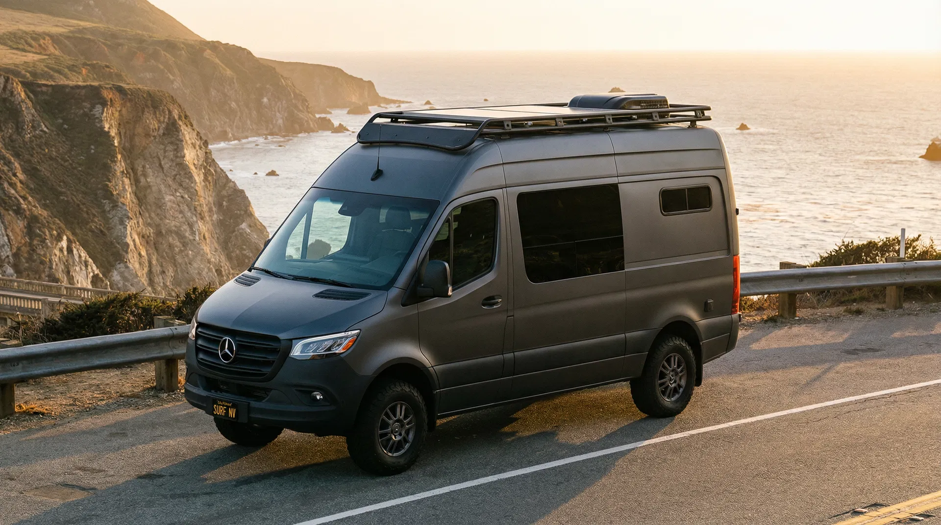 Converted Sprinter Van on California Coast