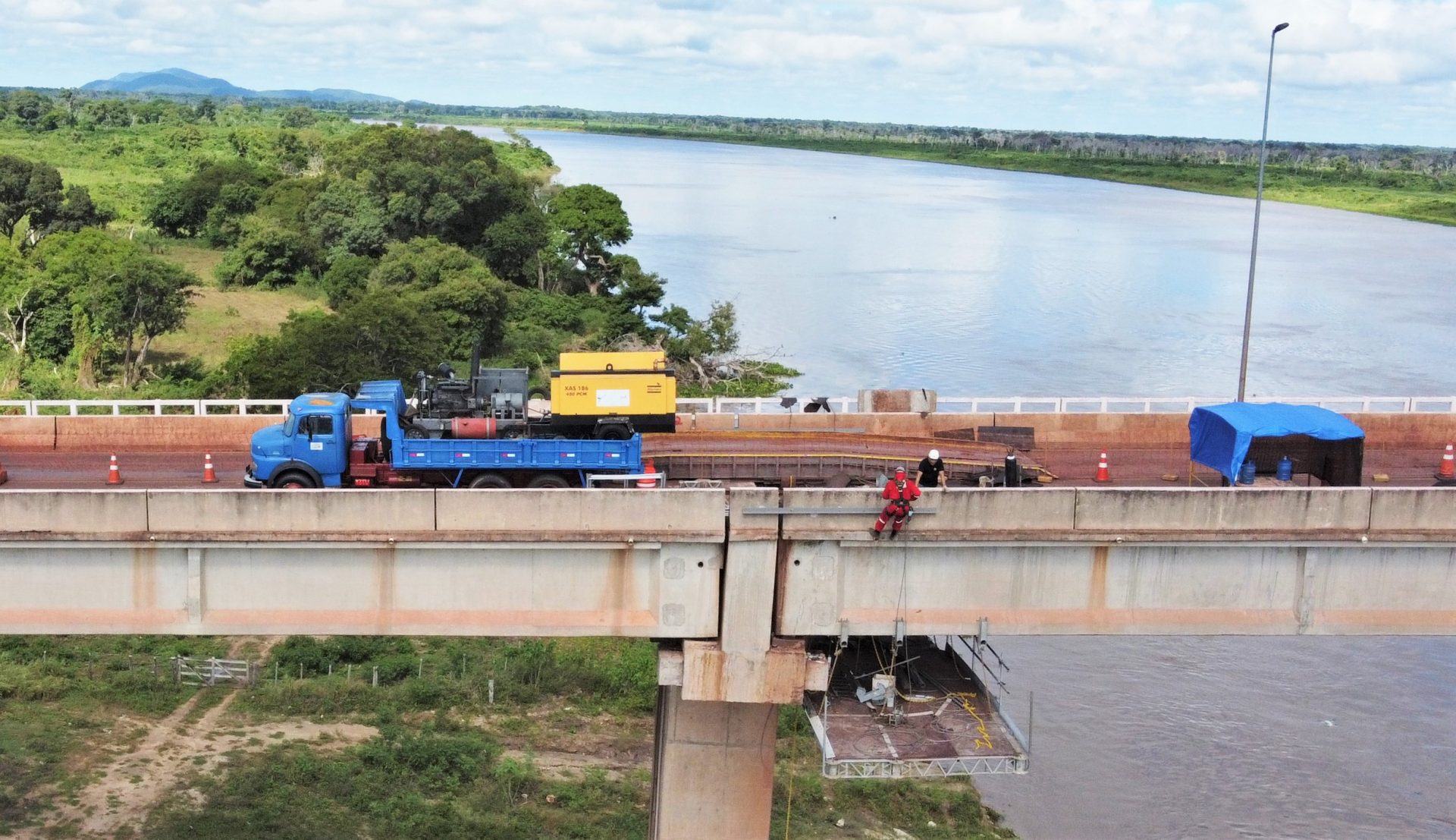 Governo de MS inicia nova etapa de recuperação da ponte sobre o Rio Paraguai em Corumbá com investimento de R$ 11,7 milhões