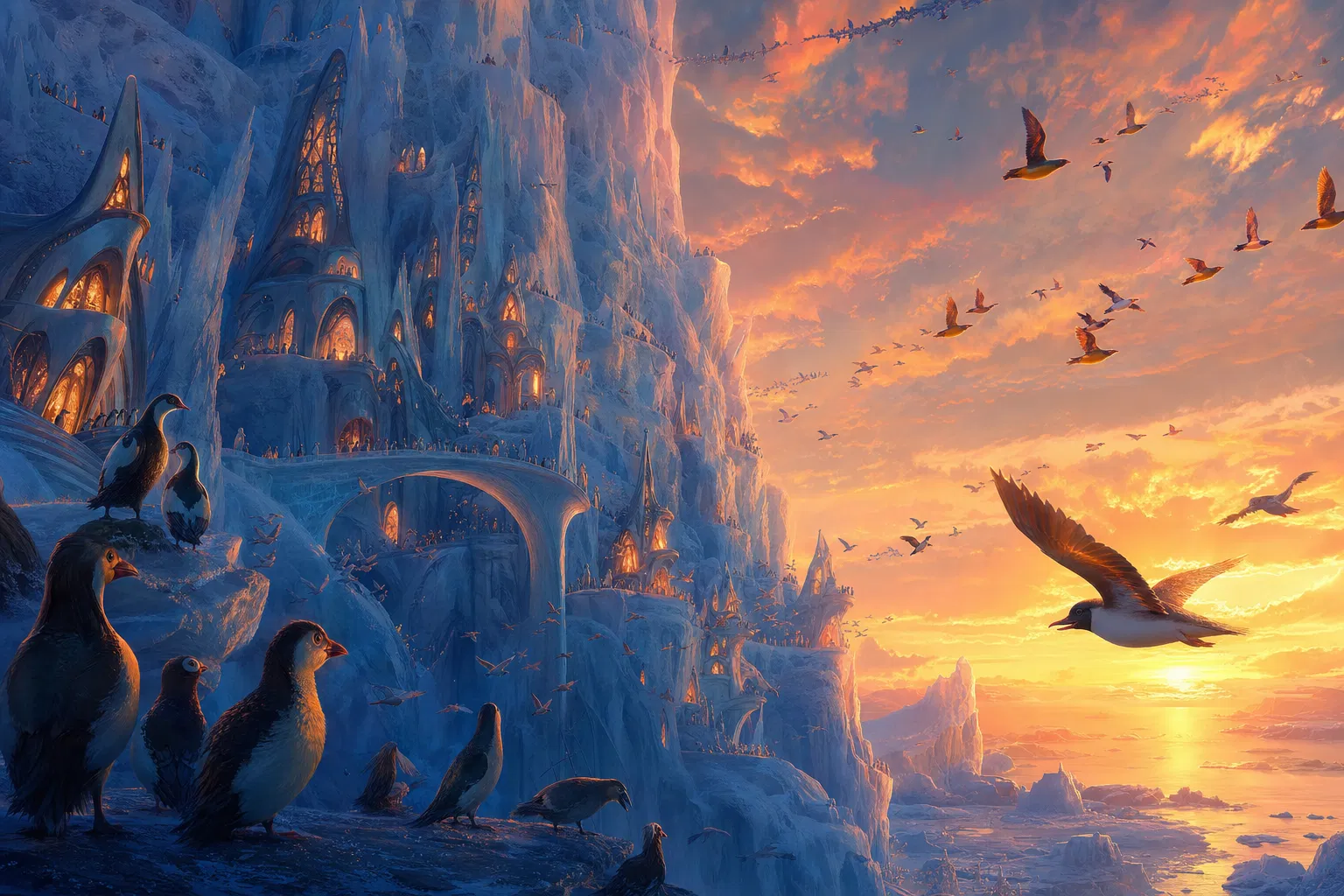 Snow Birds world — Arctic bird civilization