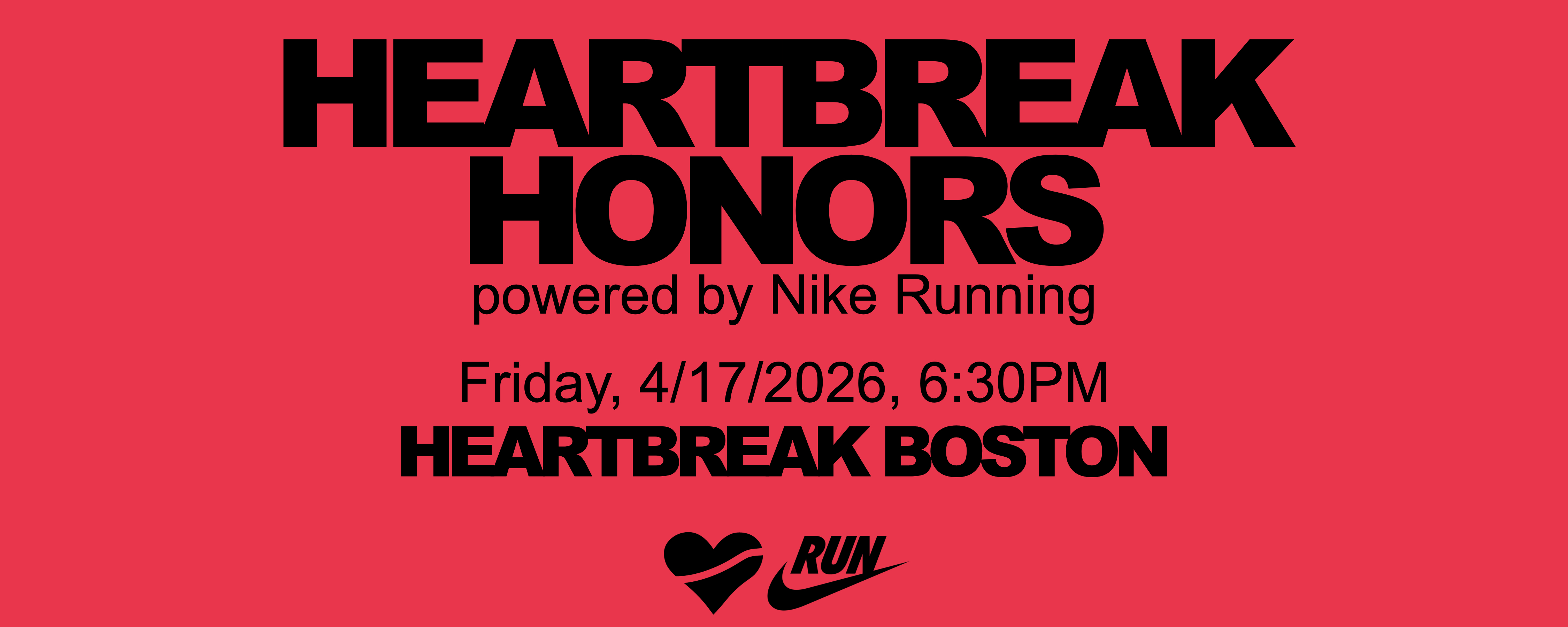 Heartbreak Honors Celebration powered by Nike Running · Nike 心碎坡荣耀庆典
