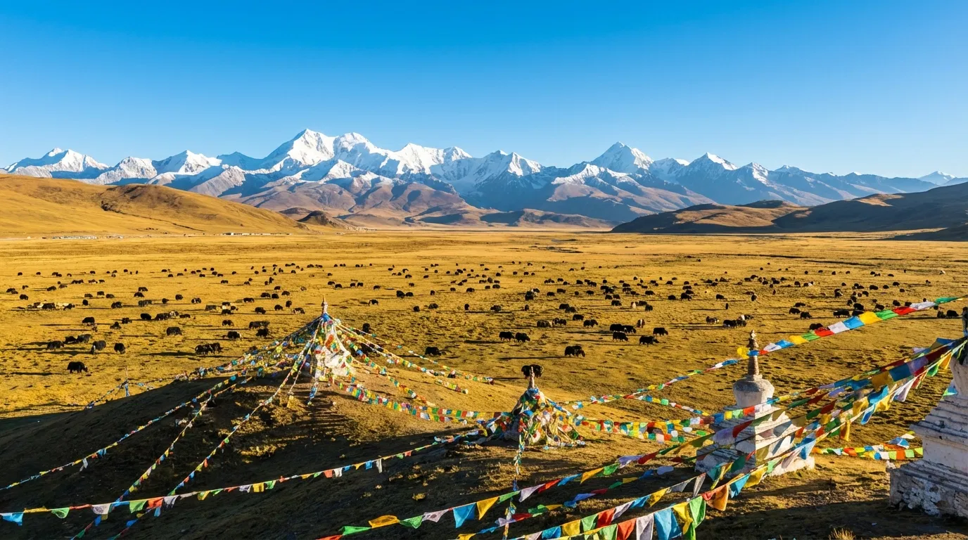 Tibetan plateau landscape
