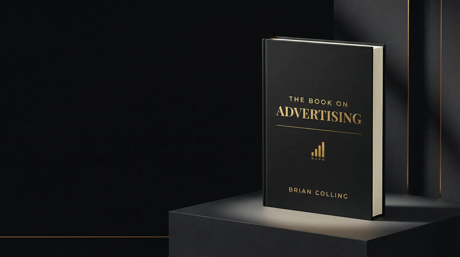 Luxury editorial artwork for The Book on Advertising