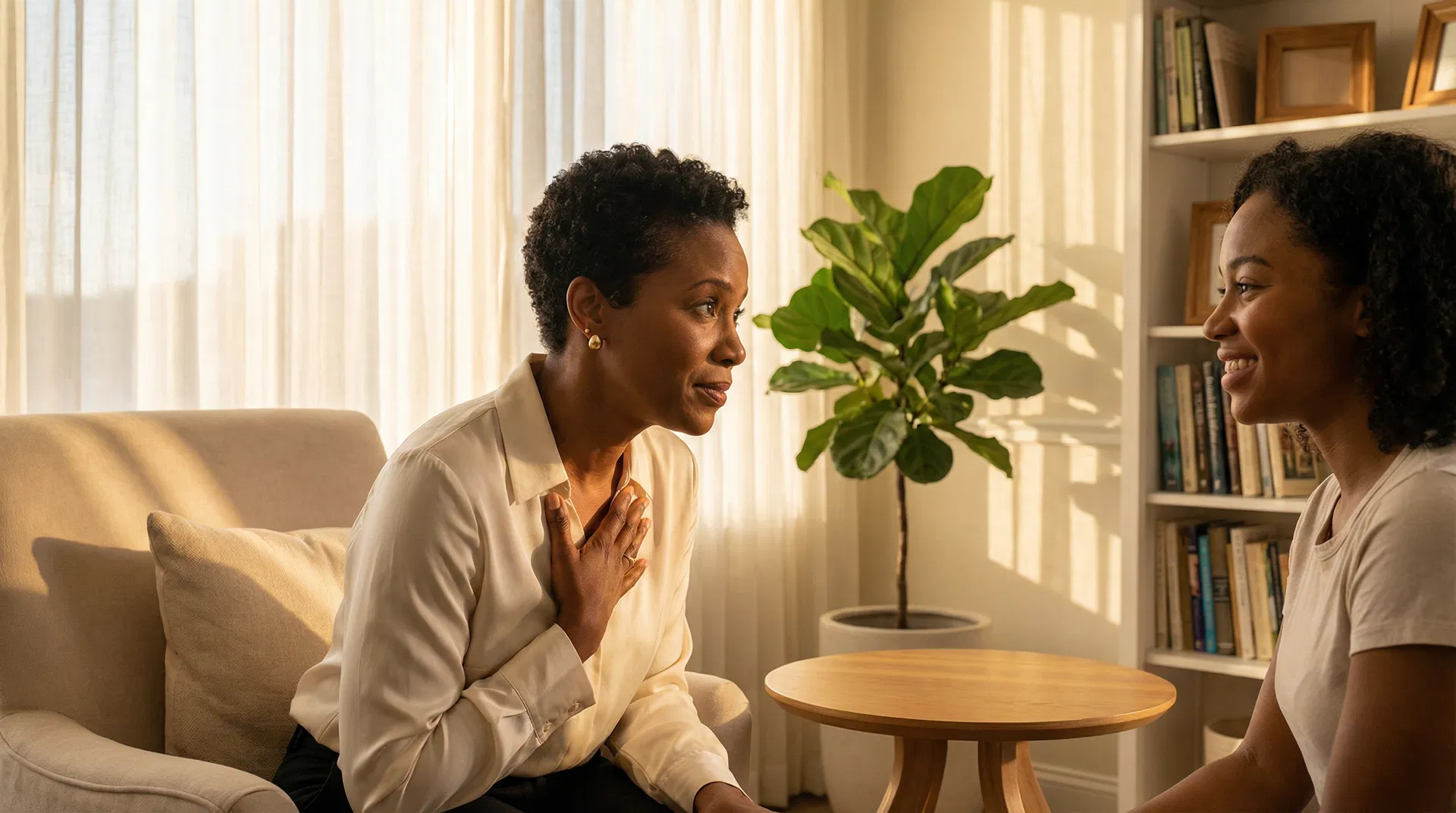 Therapist and client in session