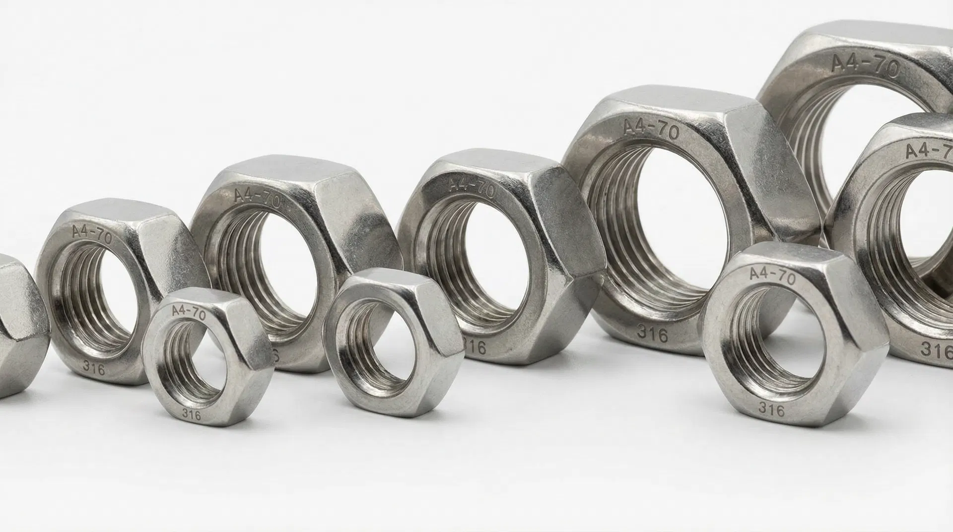 A4-70 Stainless Steel Hex Nuts