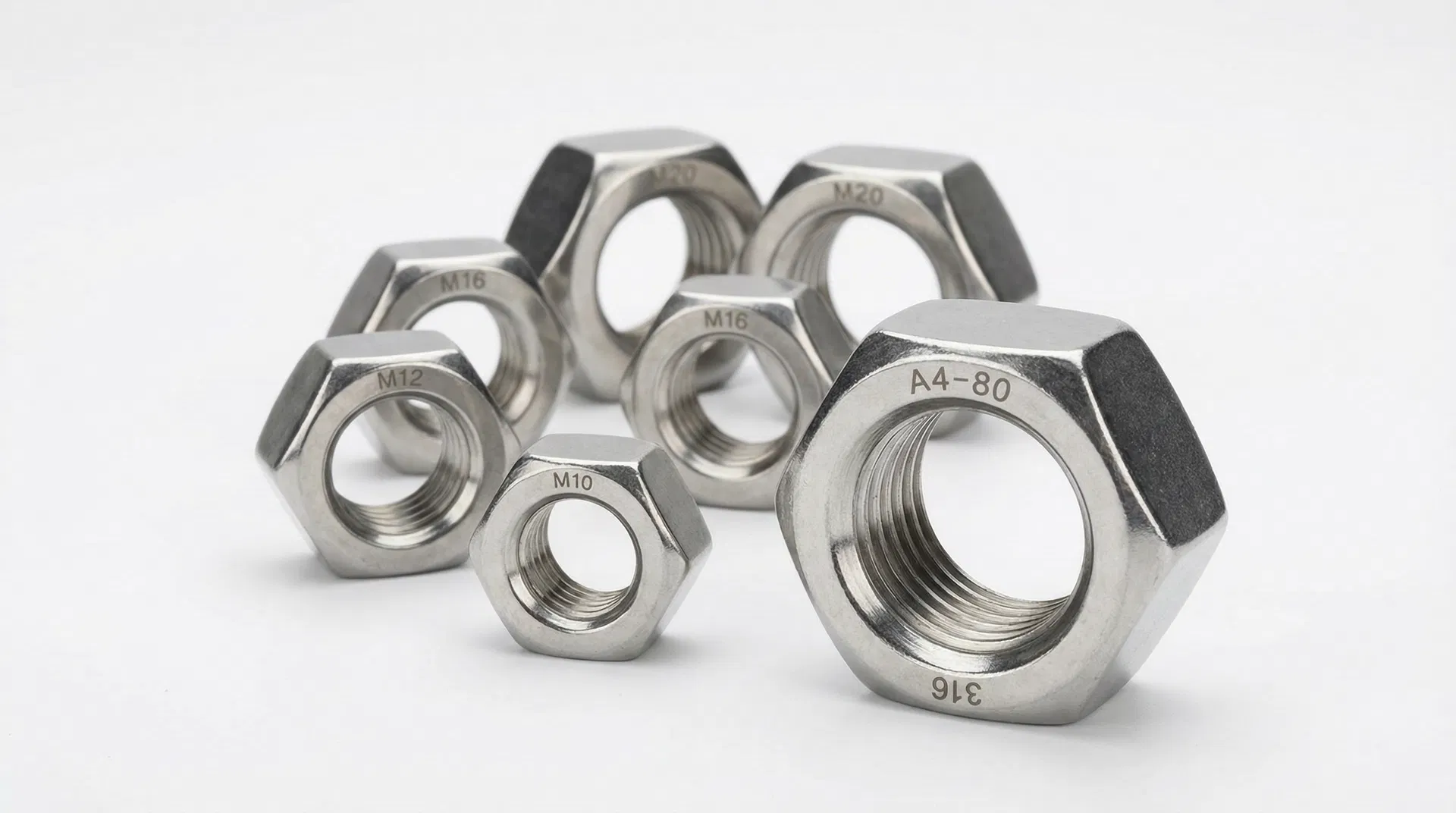 A4-80 Stainless Steel Hex Nuts