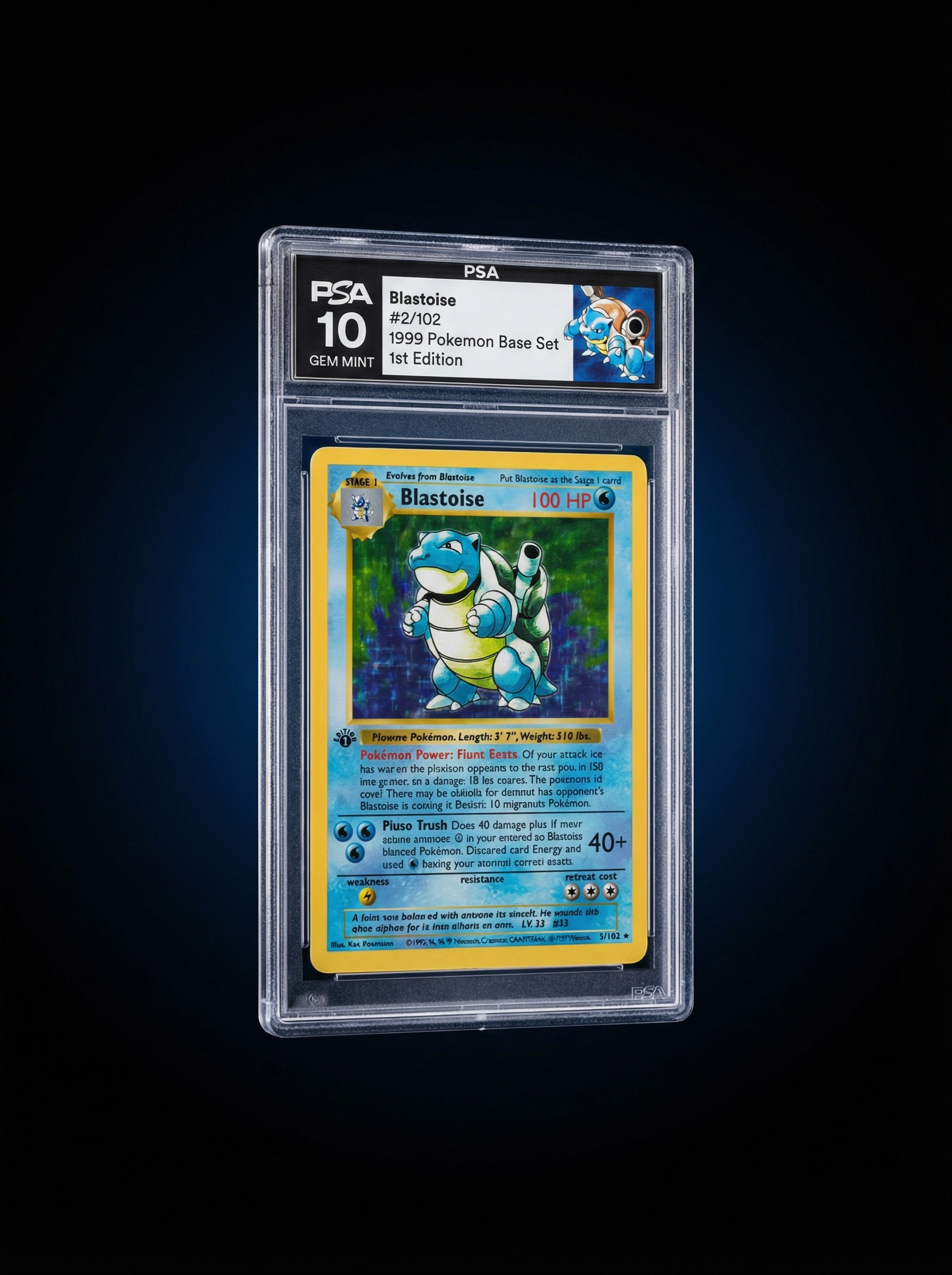 1999 Pokémon Base Set 1st Edition #2 Blastoise - Holo (PSA 10 GEM MINT)