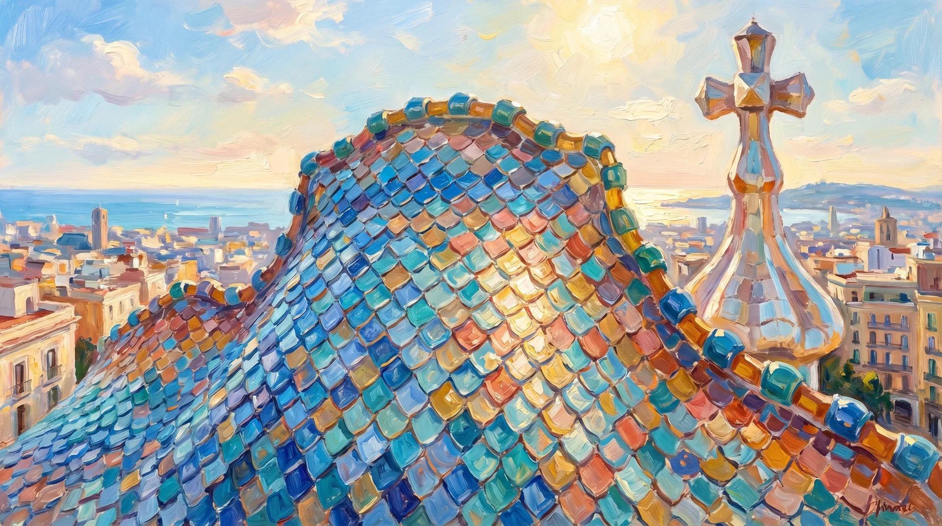 The dragon roof of Casa Batlló