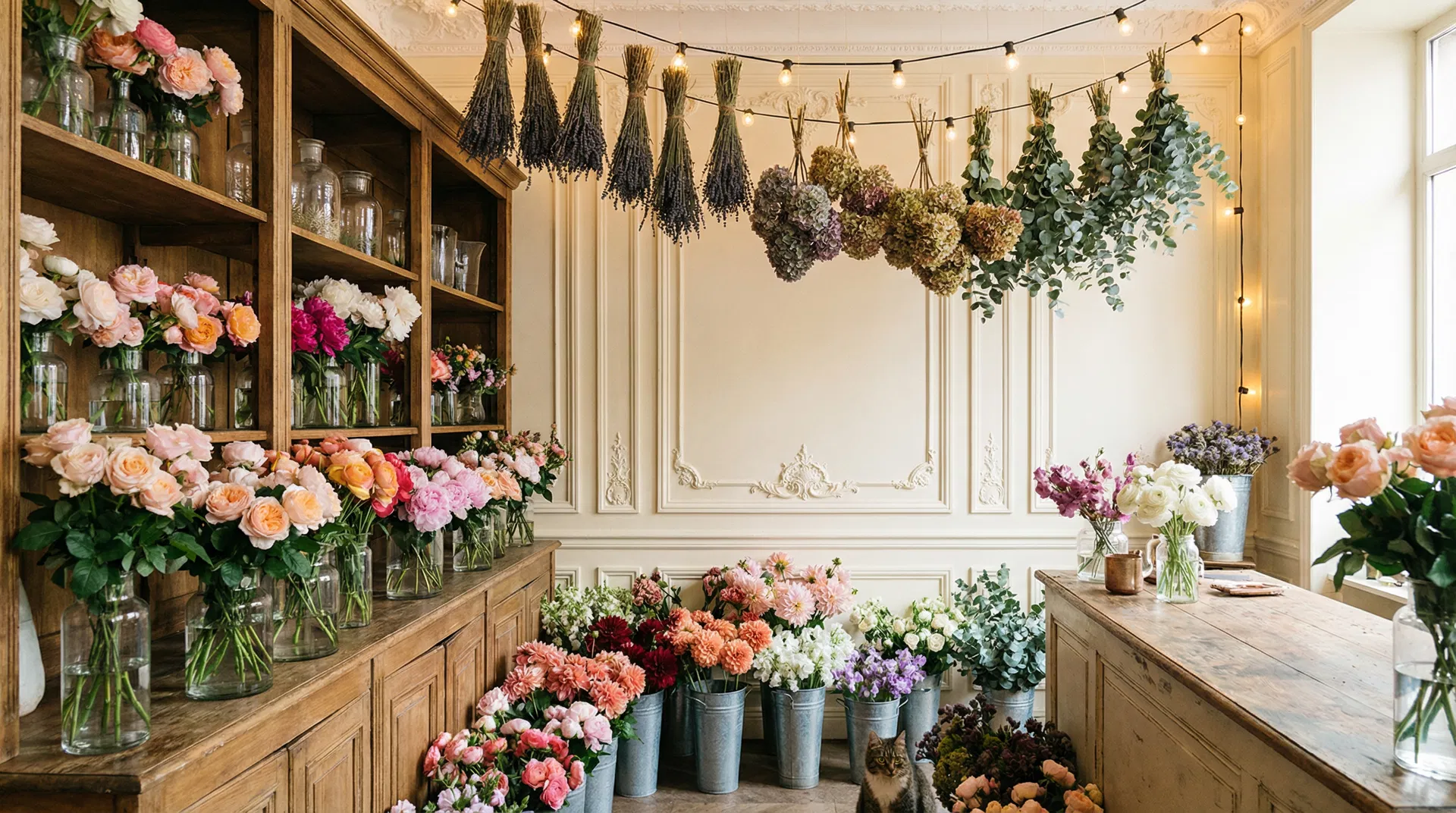 小明鲜花店内景