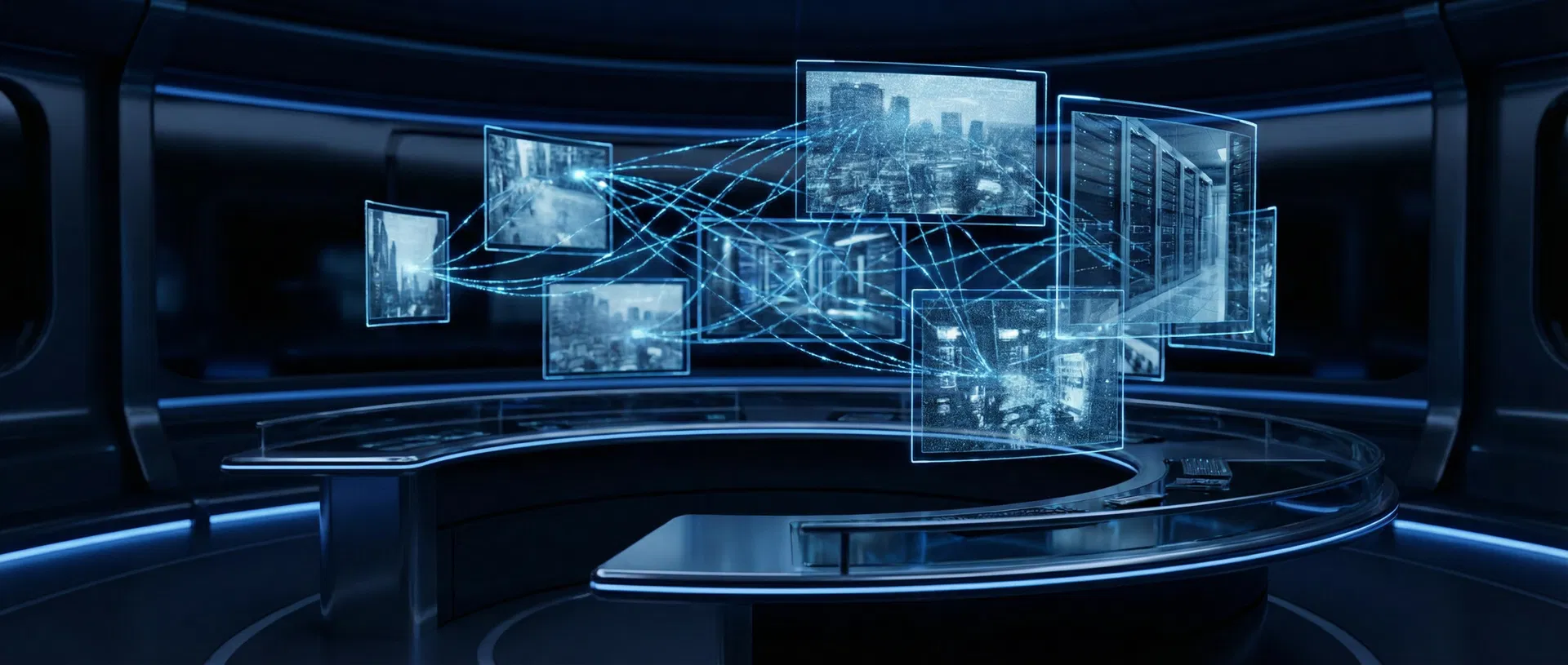 Centro de comando de segurança com monitoramento inteligente por IA Yup Vision