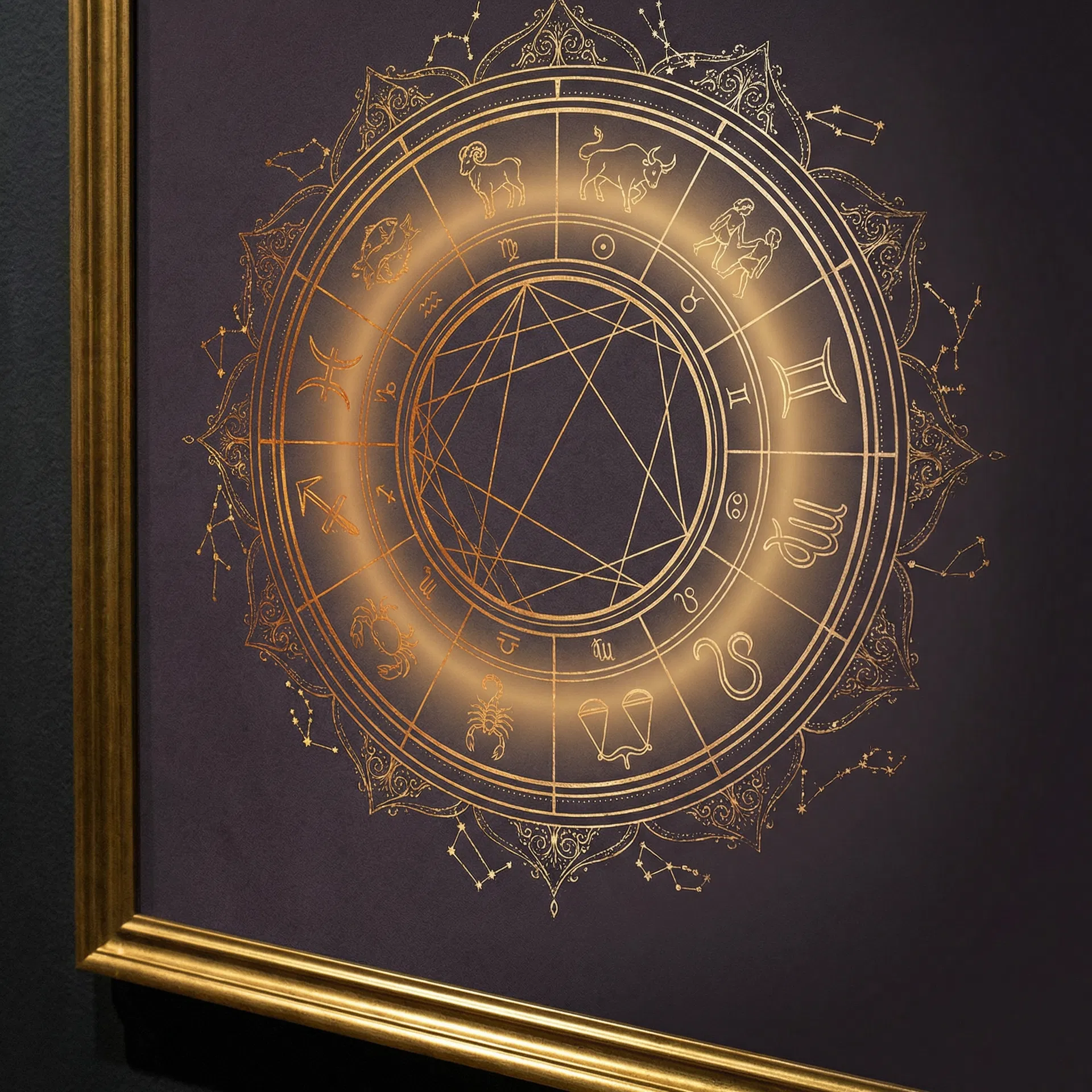Luxury natal chart art