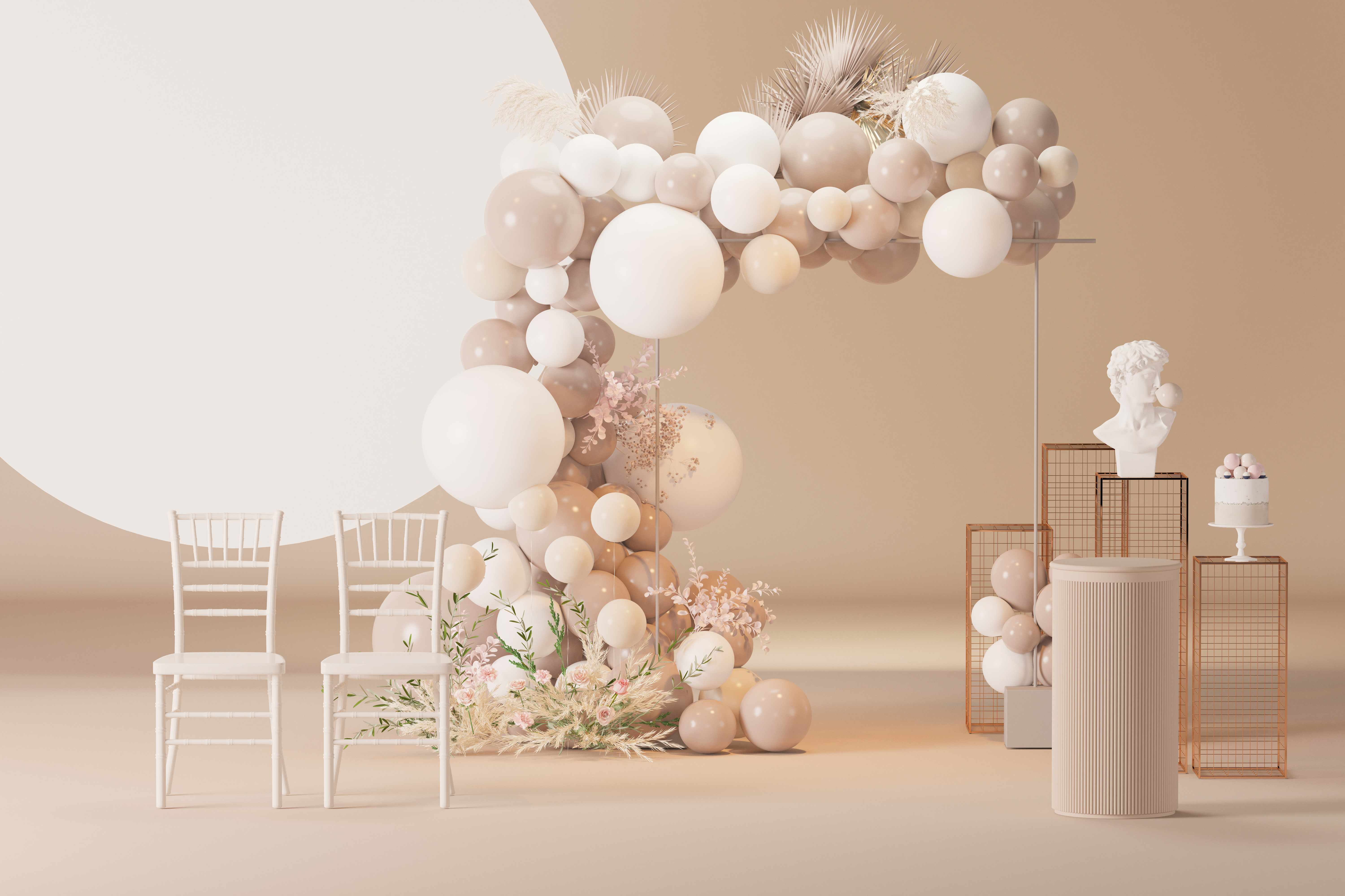 Wave Balloon Pole - 7ft