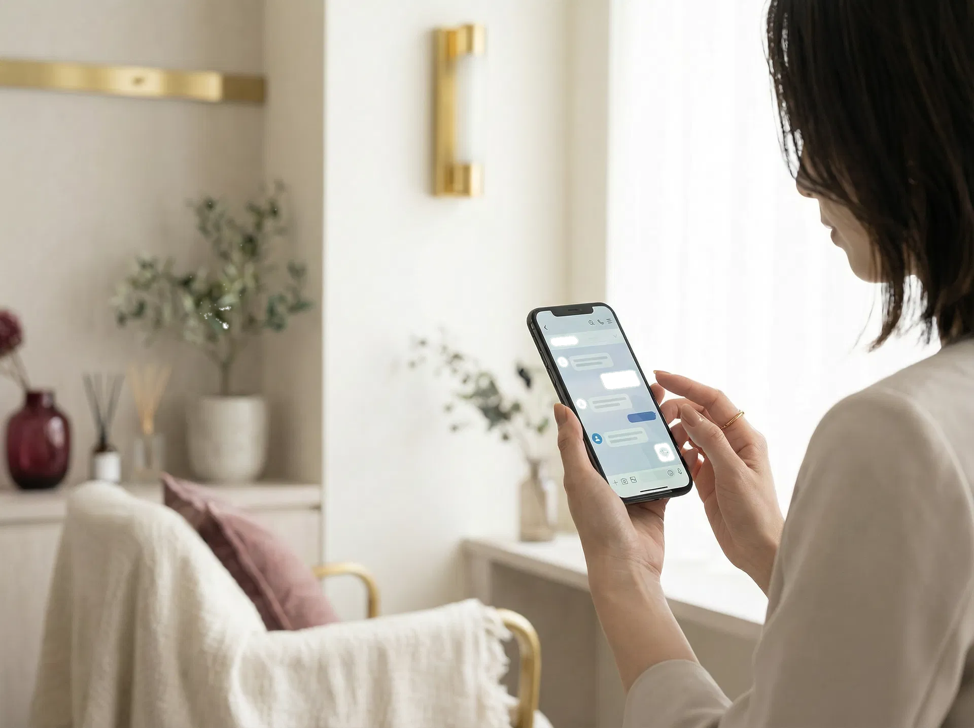 相談導線と接客イメージを表現したビジュアル