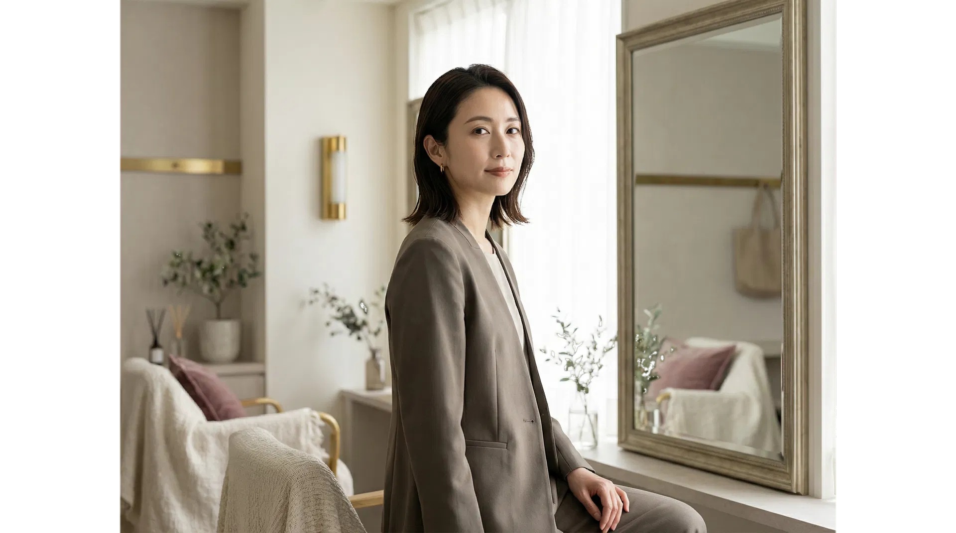 上質な美容サロン空間で働く女性のビジュアル