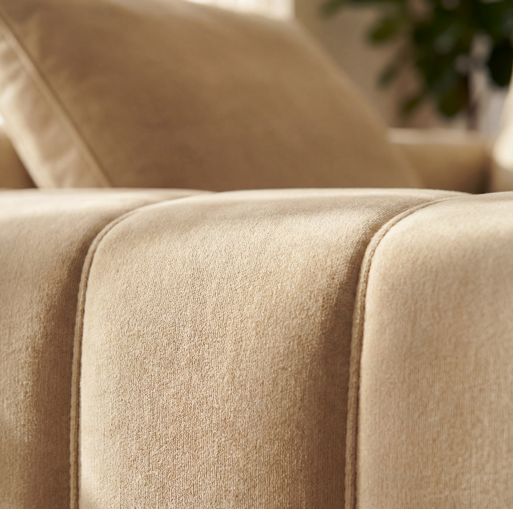 The Piano Key Sectional Sofa close-up showing material texture and craftsmanship