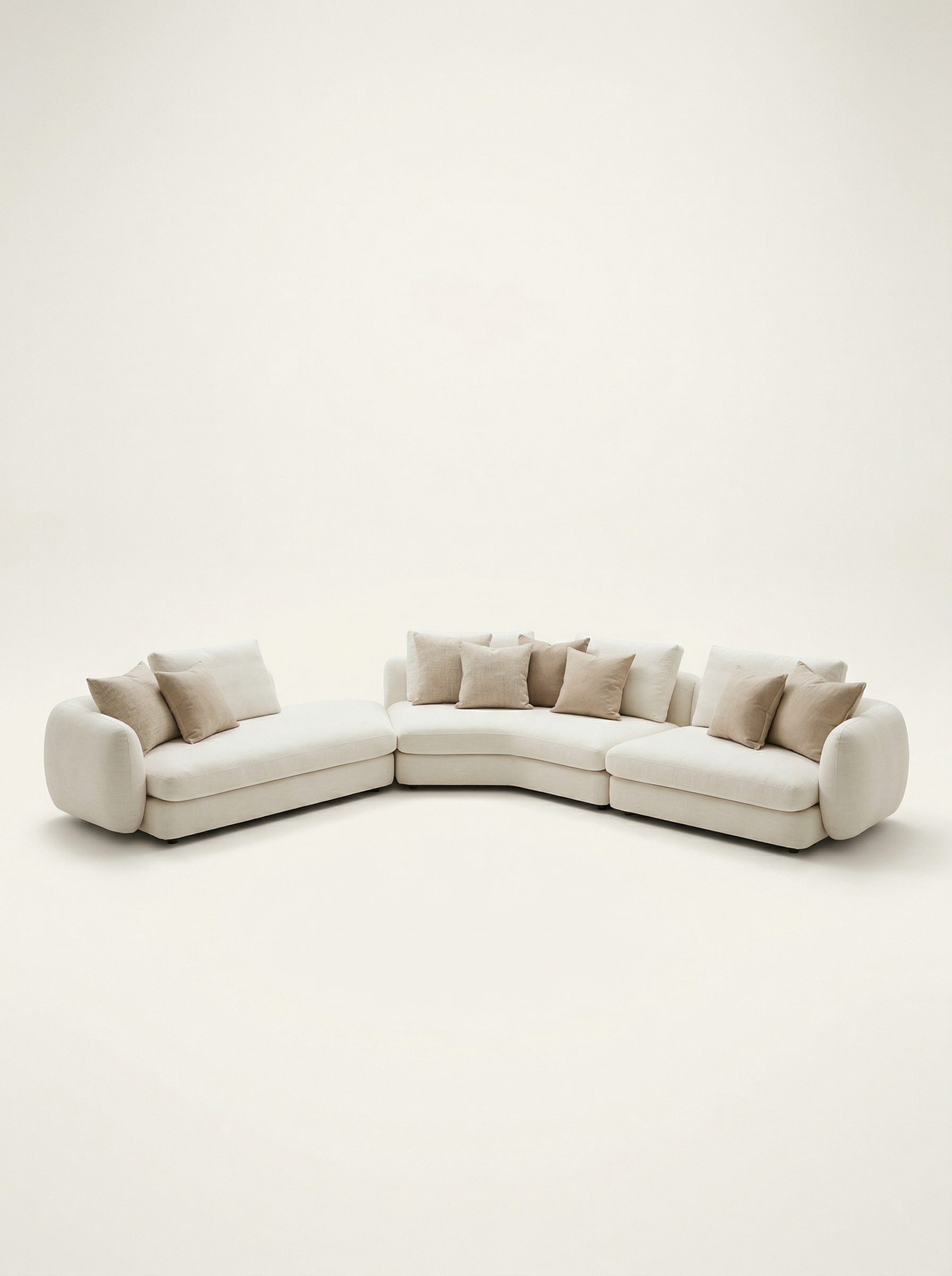 The Saint-Germain Corner Sofa - front view on white background